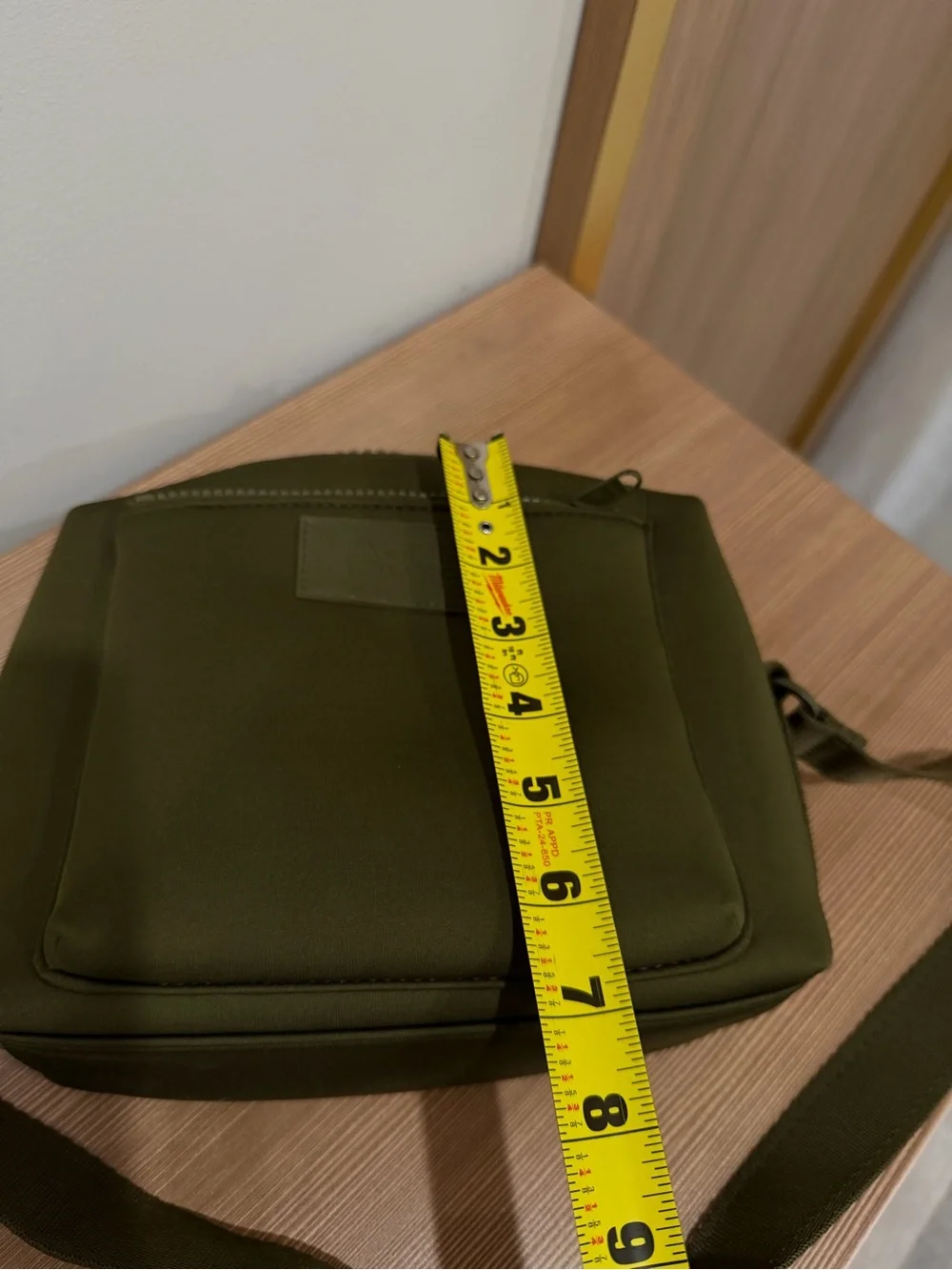 Dagne Dover Micah Neoprene Crossbody Bag Dark Moss Green Travel Purse Athleisure